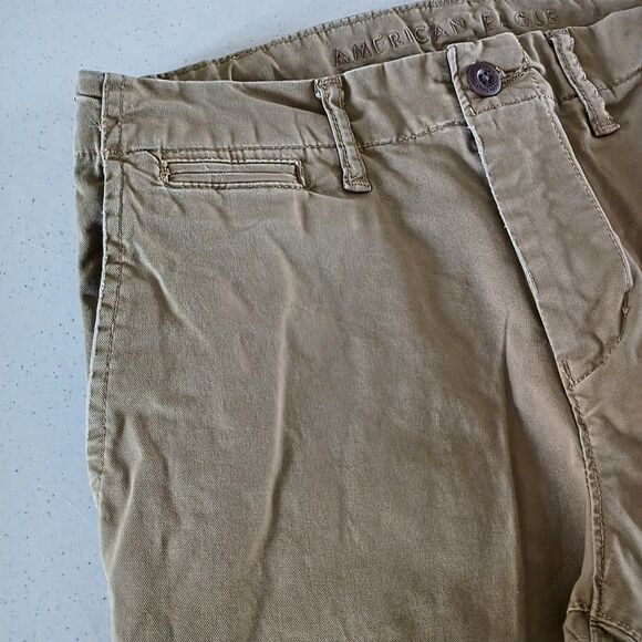 American Eagle Flex Khaki Dress Pants Slim 28x30 - Picture 9 of 11